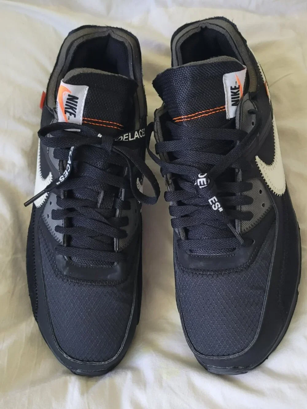 Nike Air Max 90 Off-White Black Excellent++ Mens Size 11 Rare Sneakers